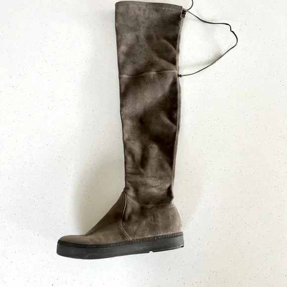 Stuart Weitzman Playtime 1” platform over the knee boots. Brown taupe. 8.5 fit. - Picture 2 of 5